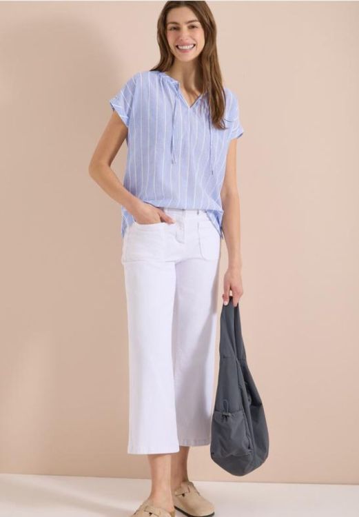 Cecil Striped structure blouse (05.346628/blouse blue) - WeekendMode