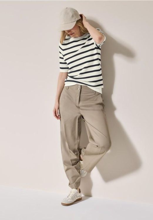 Cecil Structure Stripe Roundneck NOS (04.303240/universal blue) - WeekendMode