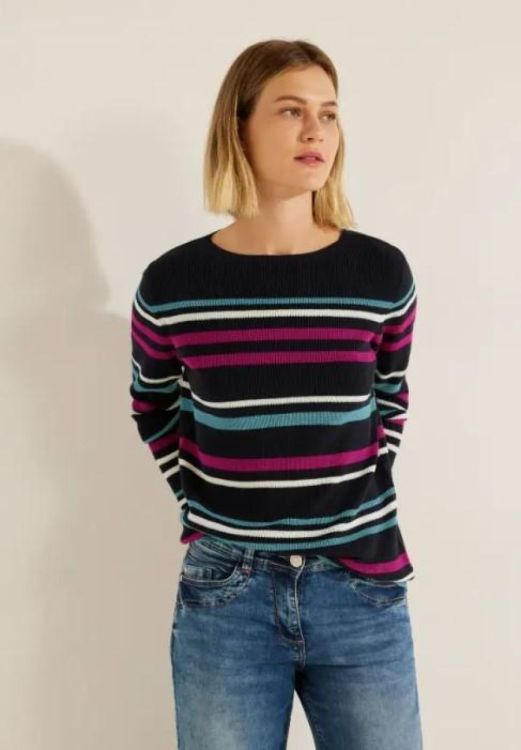 Cecil Structured Multicolor Stripe (08.302408/34077) - WeekendMode