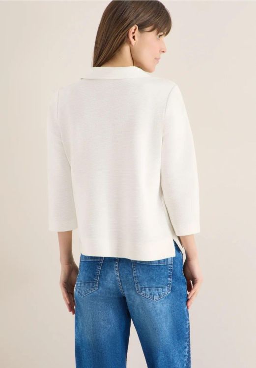 Cecil Structured Poloshirt (02.324648/vanilla white) - WeekendMode