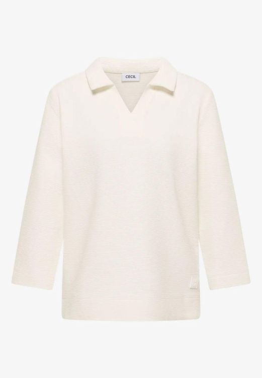 Cecil Structured Poloshirt (02.324648/vanilla white) - WeekendMode
