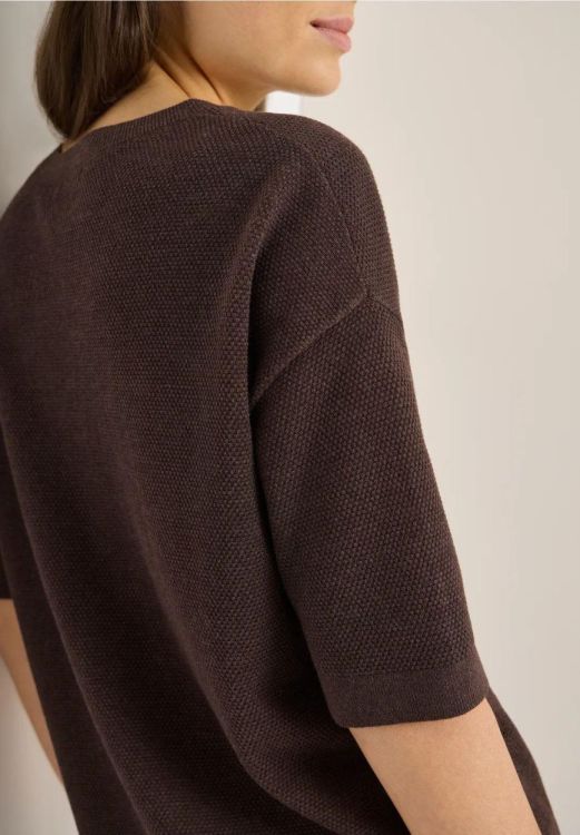 Cecil Structured short sleeve (03.303812/macchiato brown melange) - WeekendMode