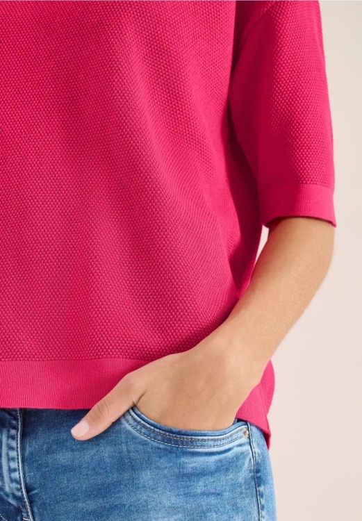Cecil Structured short sleeve (03.303812/beetroot pink) - WeekendMode