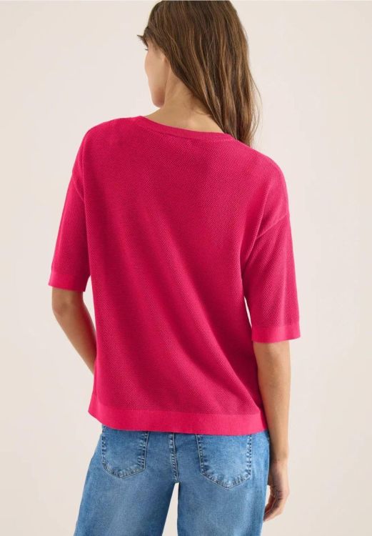 Cecil Structured short sleeve (03.303812/beetroot pink) - WeekendMode