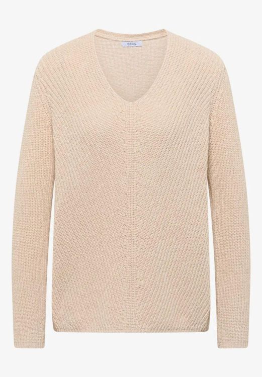 Cecil Structured Tape Sweater (02.303642/pearl beige) - WeekendMode