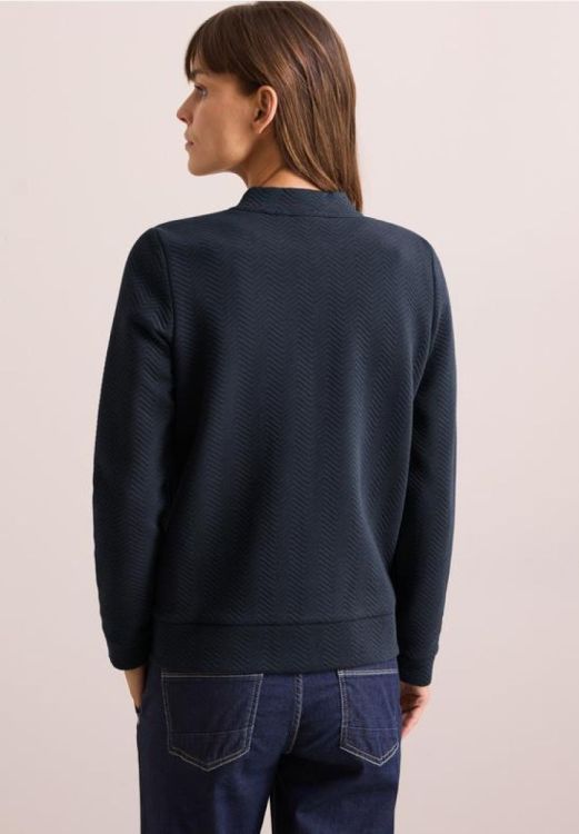 Cecil Structured T-shirtjacket (01.322618/universal blue) - WeekendMode