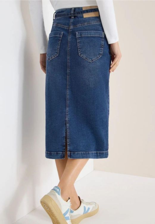 Cecil Style Denim Maxi Skirt Mid Blue (02.361888/mid blue wash) - WeekendMode