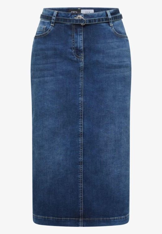 Cecil Style Denim Maxi Skirt Mid Blue (02.361888/mid blue wash) - WeekendMode