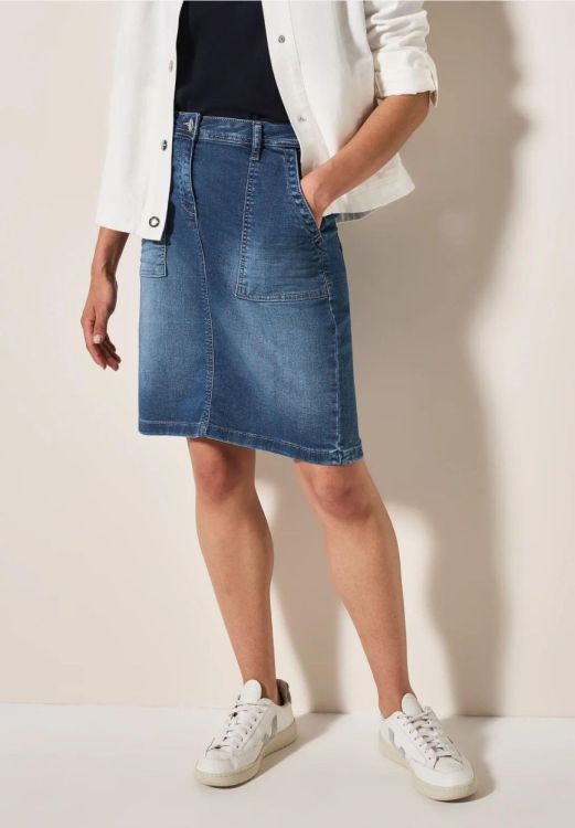 Cecil Style Denim Skirt (04.361705/light blue wash) - WeekendMode
