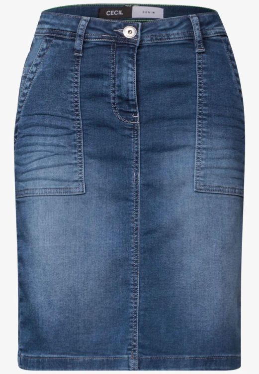 Cecil Style Denim Skirt (04.361705/light blue wash) - WeekendMode