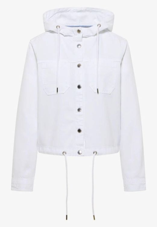 Cecil Style Overshirt Hood (03.212990/white) - WeekendMode