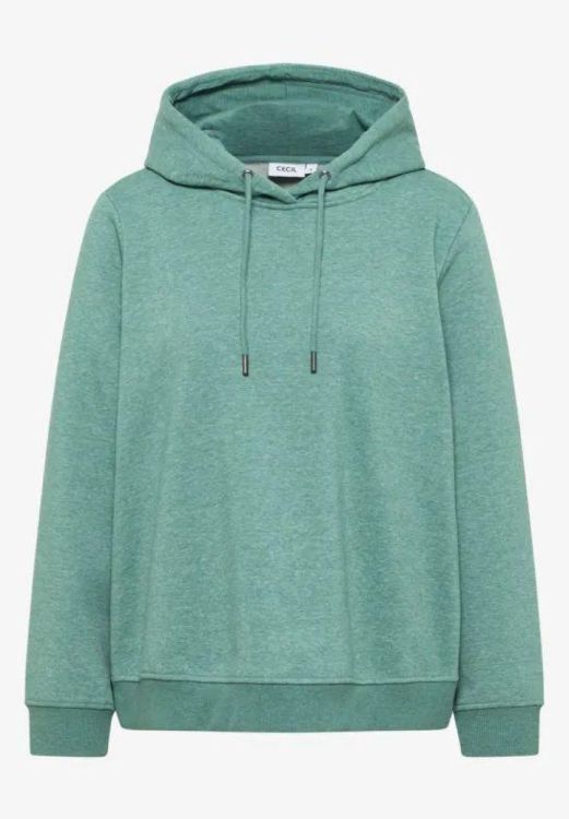 Cecil Sweatshirt with hoody NOS (08.303263/fennel green) - WeekendMode