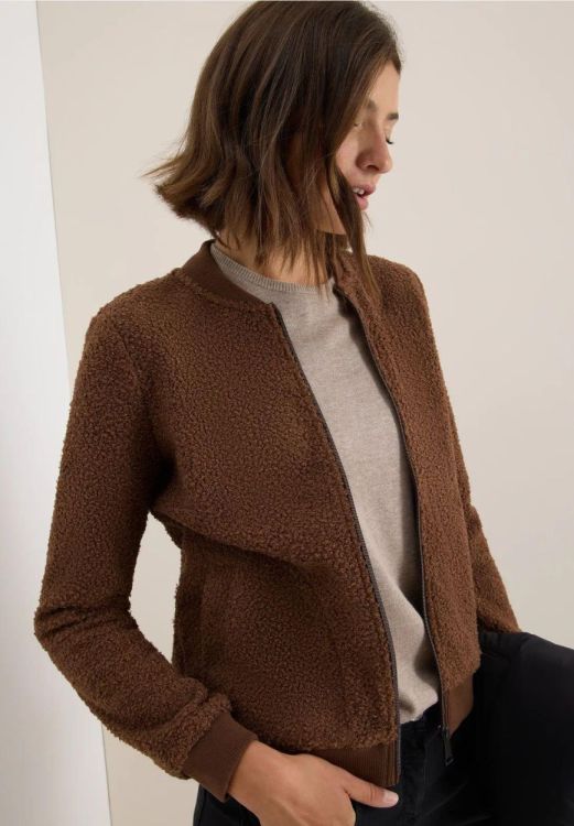 Cecil Teddy T-shirt jacket (09.324028/mocha caramel) - WeekendMode