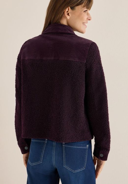 Cecil Teddy-Cord mix Jacket (10.212833/eggplant red) - WeekendMode