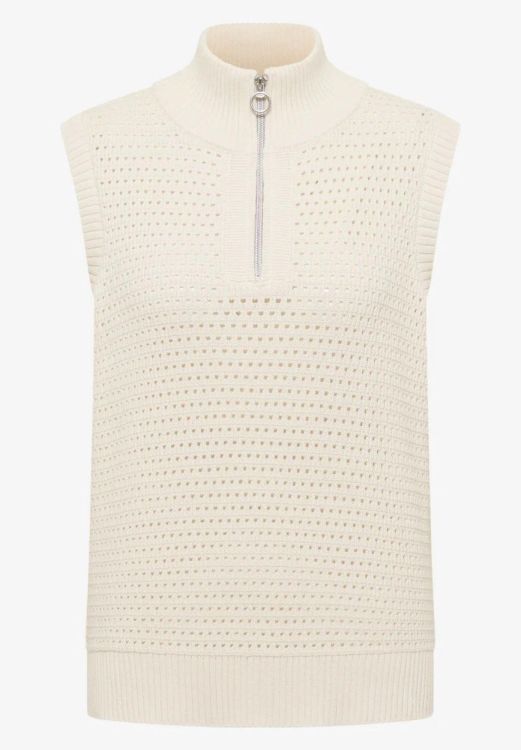 Cecil Troyer crochet vest (03.303815/raw sand beige) - WeekendMode