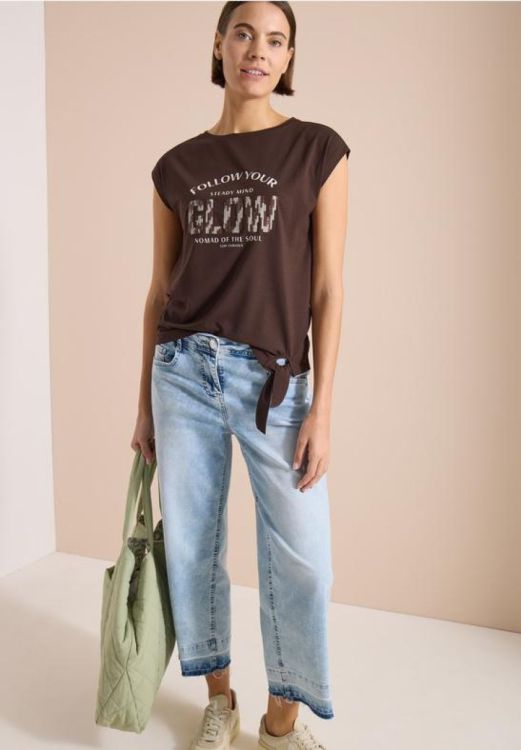 Cecil T-shirt shape (06.324981/37673 brown cacao) - WeekendMode