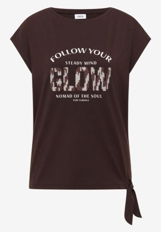 Cecil T-shirt shape (06.324981/37673 brown cacao) - WeekendMode
