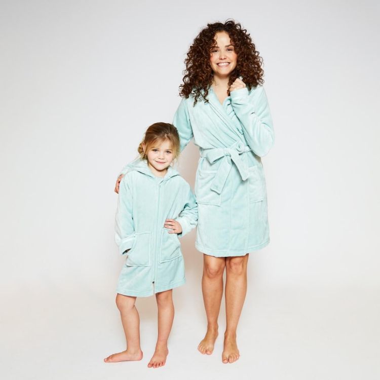 Charlie Choe Unisex bathrobe (Q53052-42/Light aqua) - WeekendMode