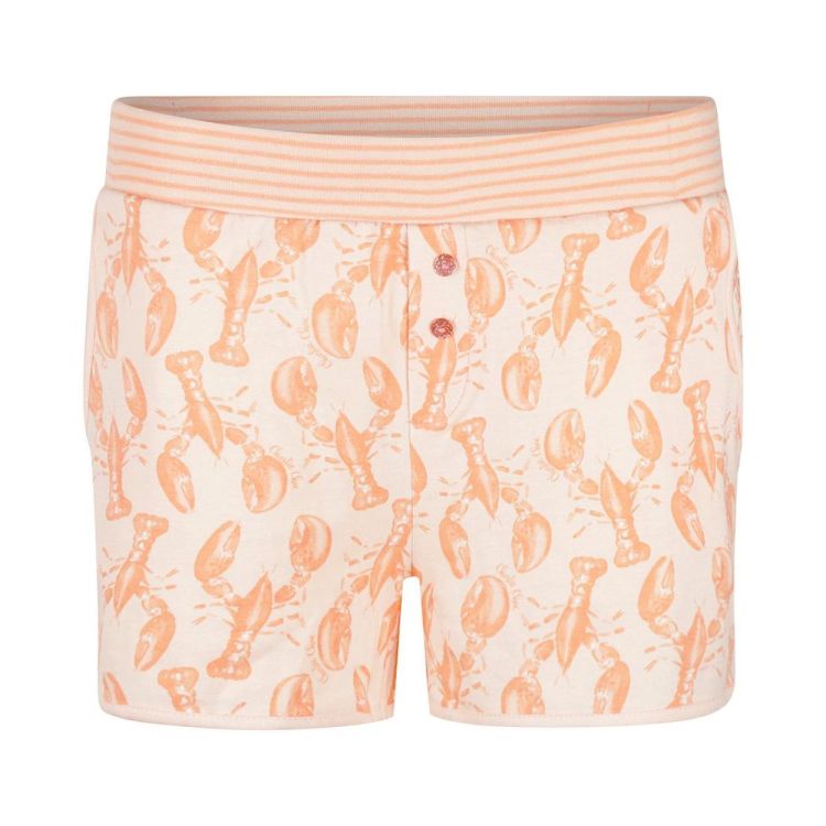 Charlie Choe Women boxy t-shirt (front detail) + shorts (N59127-38+N59136-38/Light peach) - WeekendMode