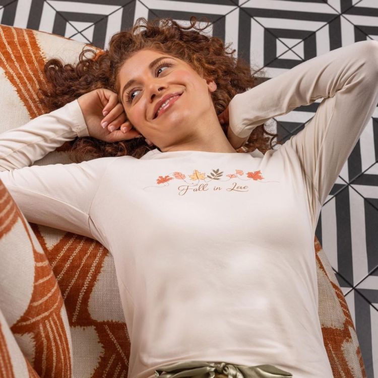 Charlie Choe Women longsleeve + pants (P57115-38 + P57116-38/Off White) - WeekendMode