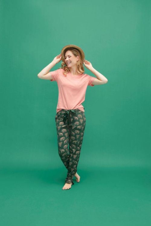 Charlie Choe Women Pyjama (V43148+V43160-38/Pink+Green) - WeekendMode