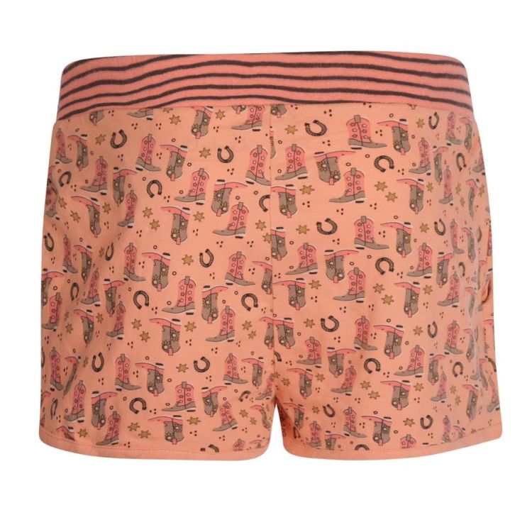 Charlie Choe Women t-shirt ss + short shortama (T47101+T47104-38/Grey brown-Coral pink) - WeekendMode