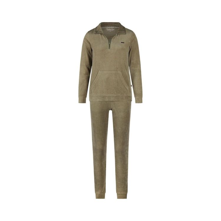 Charlie Choe Women velours set (P57119-38/Faded Green) - WeekendMode
