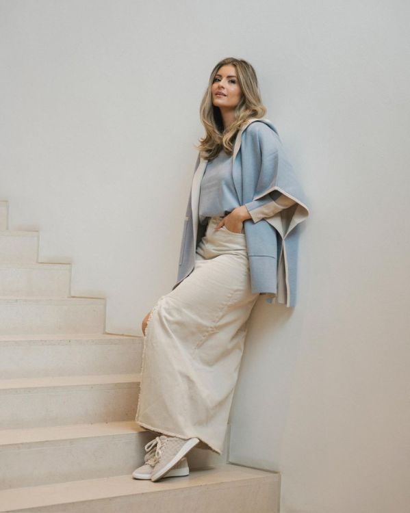 CYCLEUR de LUXE CAPE LAURA (CDLWT251027/Blue-Beige) - WeekendMode
