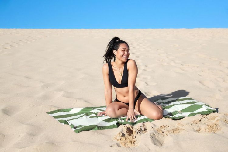 Dock & Bay Beach Towel (Quick Dry) - Large (TOWLB-CAB-LG-KHAKI-R) - WeekendMode