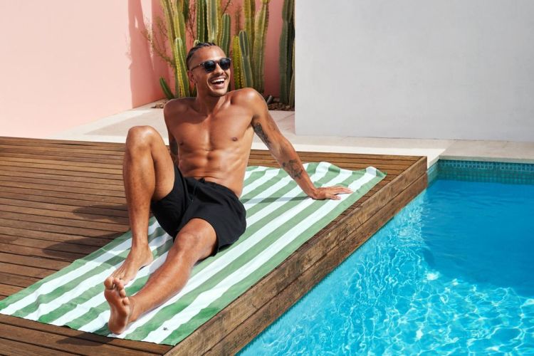 Dock & Bay Beach Towel (Quick Dry) - Large (TOWLB-CAB-LG-KHAKI-R) - WeekendMode