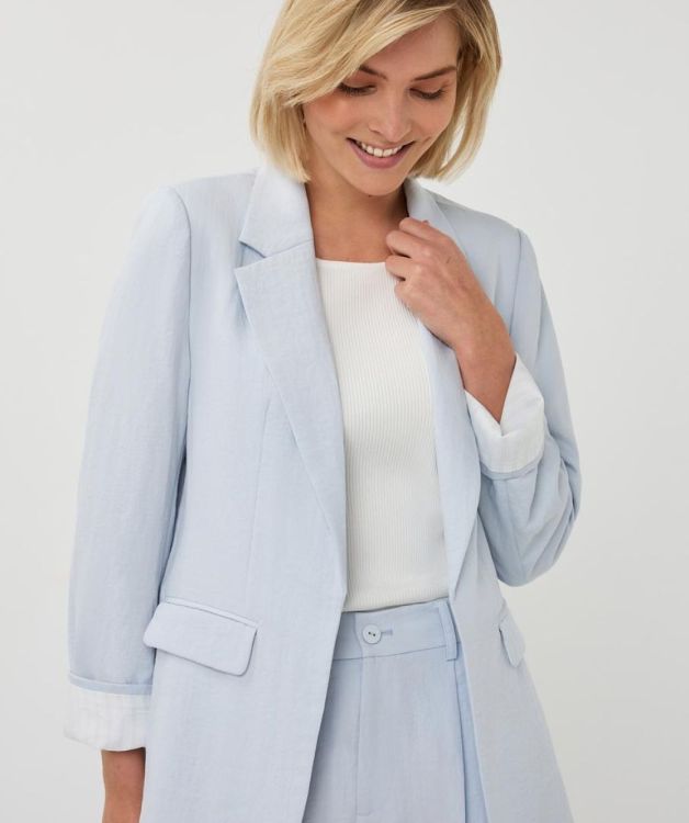 Esqualo Blazer fine crinkle (SP26.10037/Light Blue) - WeekendMode