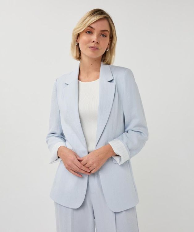 Esqualo Blazer fine crinkle (SP26.10037/Light Blue) - WeekendMode