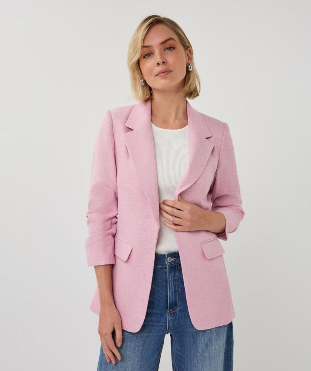 Esqualo Blazer linen look (SP26.10045/Rose) - WeekendMode