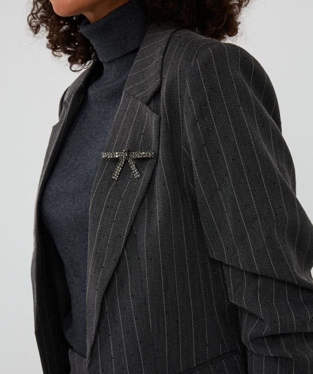 Esqualo Blazer stripe studs (F25.10516/Dark Grey Melange) - WeekendMode