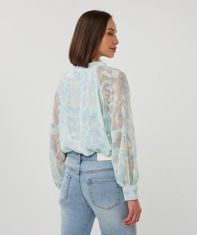 Esqualo Blouse Bow Shadow (SP26.14017/Print) - WeekendMode