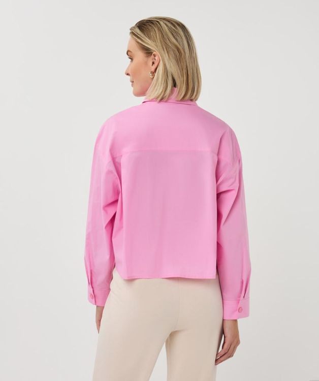 Esqualo Blouse cropped folded cuff (SP26.10016/Rose) - WeekendMode