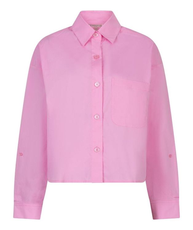 Esqualo Blouse cropped folded cuff (SP26.10016/Rose) - WeekendMode