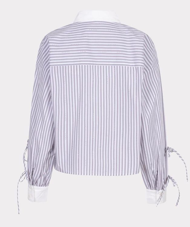 Esqualo Blouse cropped stripes rhinestones (F25.14520/Print) - WeekendMode