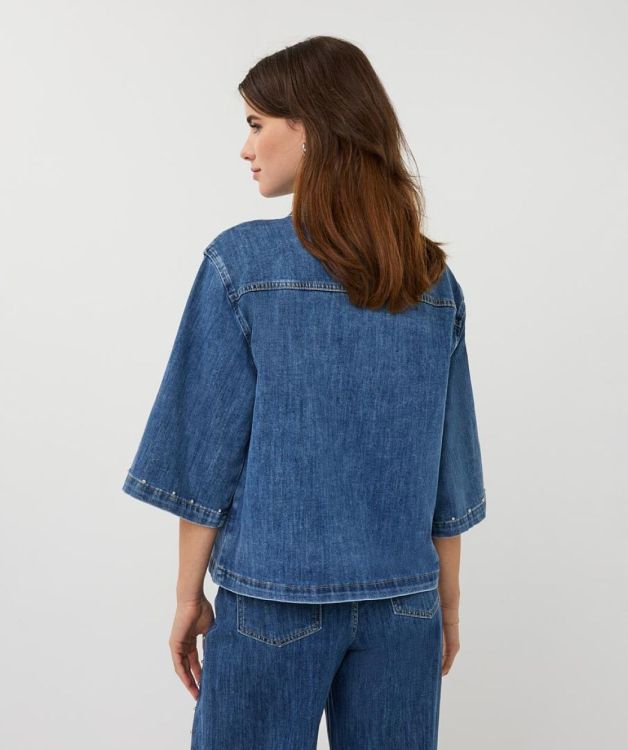 Esqualo Blouse jeans s/slve studs (SP26.12016/Jeans Blue) - WeekendMode