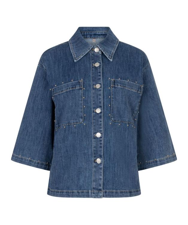 Esqualo Blouse jeans s/slve studs (SP26.12016/Jeans Blue) - WeekendMode