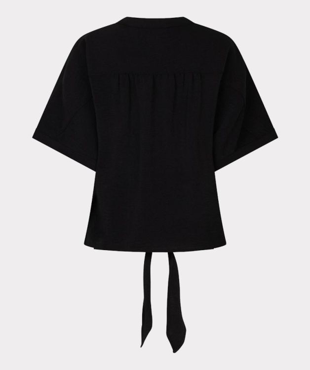 Esqualo Blouse knot crinkle (HS26.10220/Black) - WeekendMode