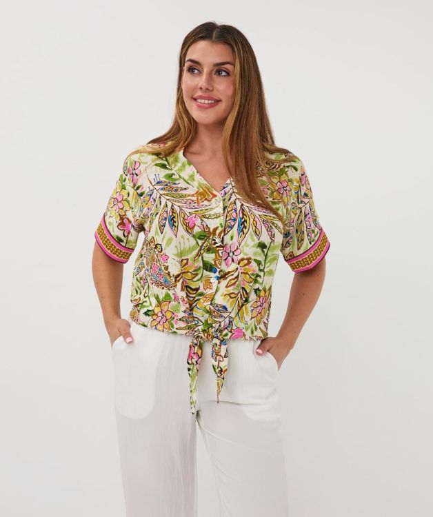 Esqualo Blouse knot Jungle print (HS26.14201/Print) - WeekendMode