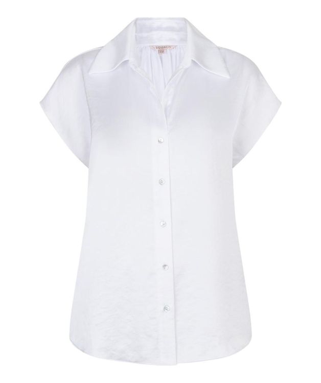 Esqualo Blouse slv/lss sateen (SP26.10012/Off White) - WeekendMode