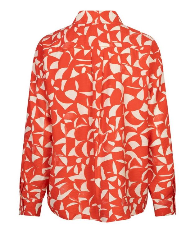 Esqualo Blouse wide Scarlet graphic (SP26.14004/Print) - WeekendMode