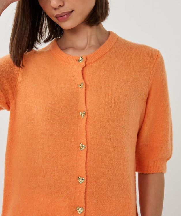 Esqualo Cardigan s/slve fancy buttons (SP26.07005/Chili Red) - WeekendMode