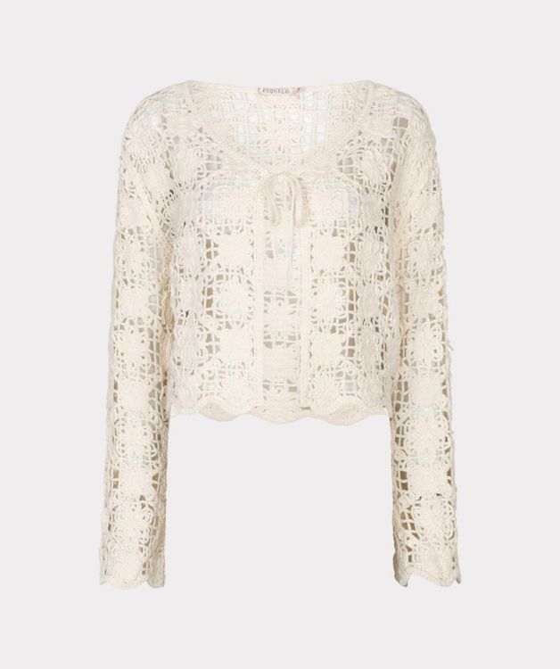Esqualo Cardigan tape yarn (HS26.02203/Natural) - WeekendMode