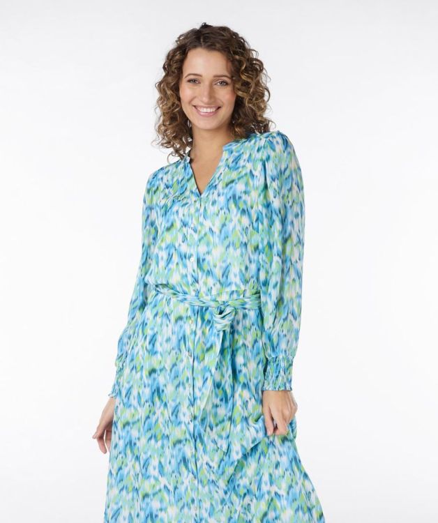 Esqualo Dress smock Bayside print (SP24.14012/999) - WeekendMode