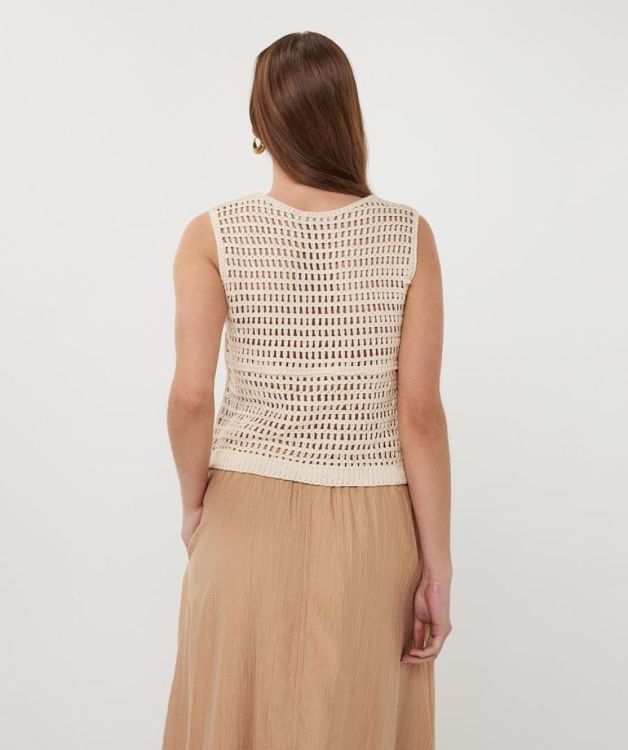 Esqualo Gilet crochet (HS26.18203/Natural) - WeekendMode