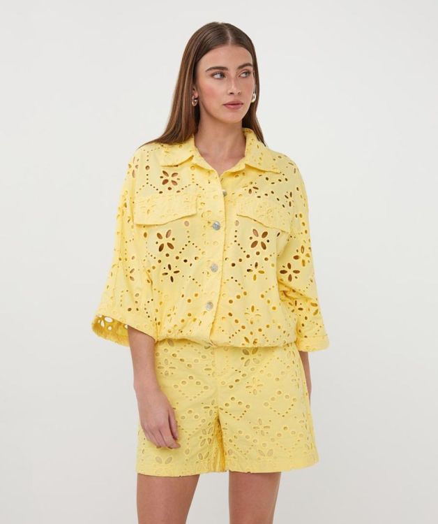 Esqualo Jacket broderie anglaise (HS26.28236/Lemon) - WeekendMode