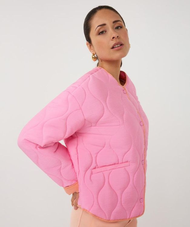 Esqualo Jacket quilted contrast (SP26.37022/Rose) - WeekendMode